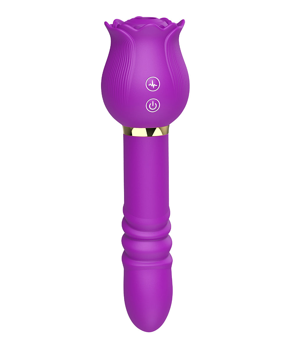 PURPLE ROSE STIMULATER&THRUSTING WAND