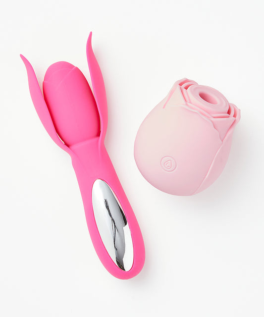 PINK ROSE PERSONAL STIMULATOR& PINK ROSE PETAL PERSONAL MASSAGER WAND