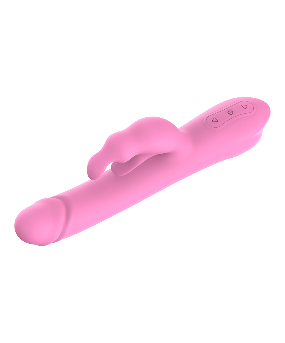 LIGHT PINK ROTATING RABBIT PERSONAL MASSAGER